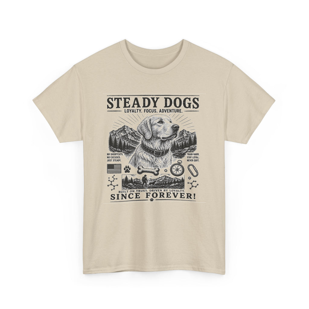 Steady Dogs Vintage Graphic Tee - "Steady Dogs Since Forever" Adventure Dog T-Shirt
