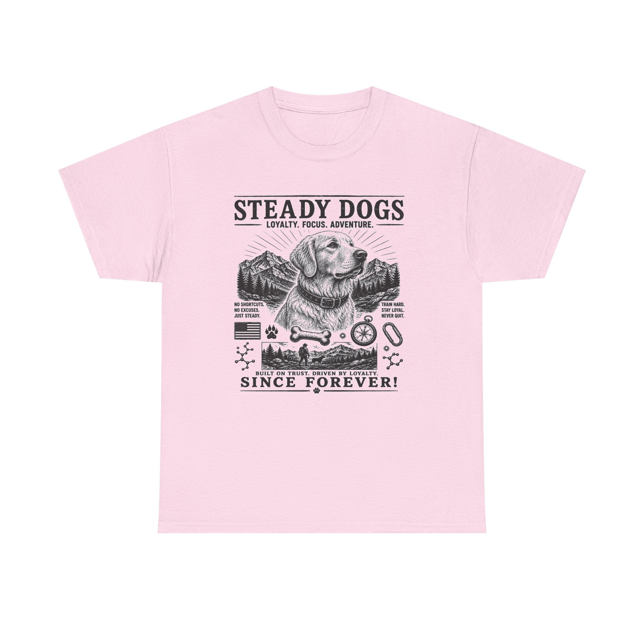 Steady Dogs Vintage Graphic Tee - "Steady Dogs Since Forever" Adventure Dog T-Shirt