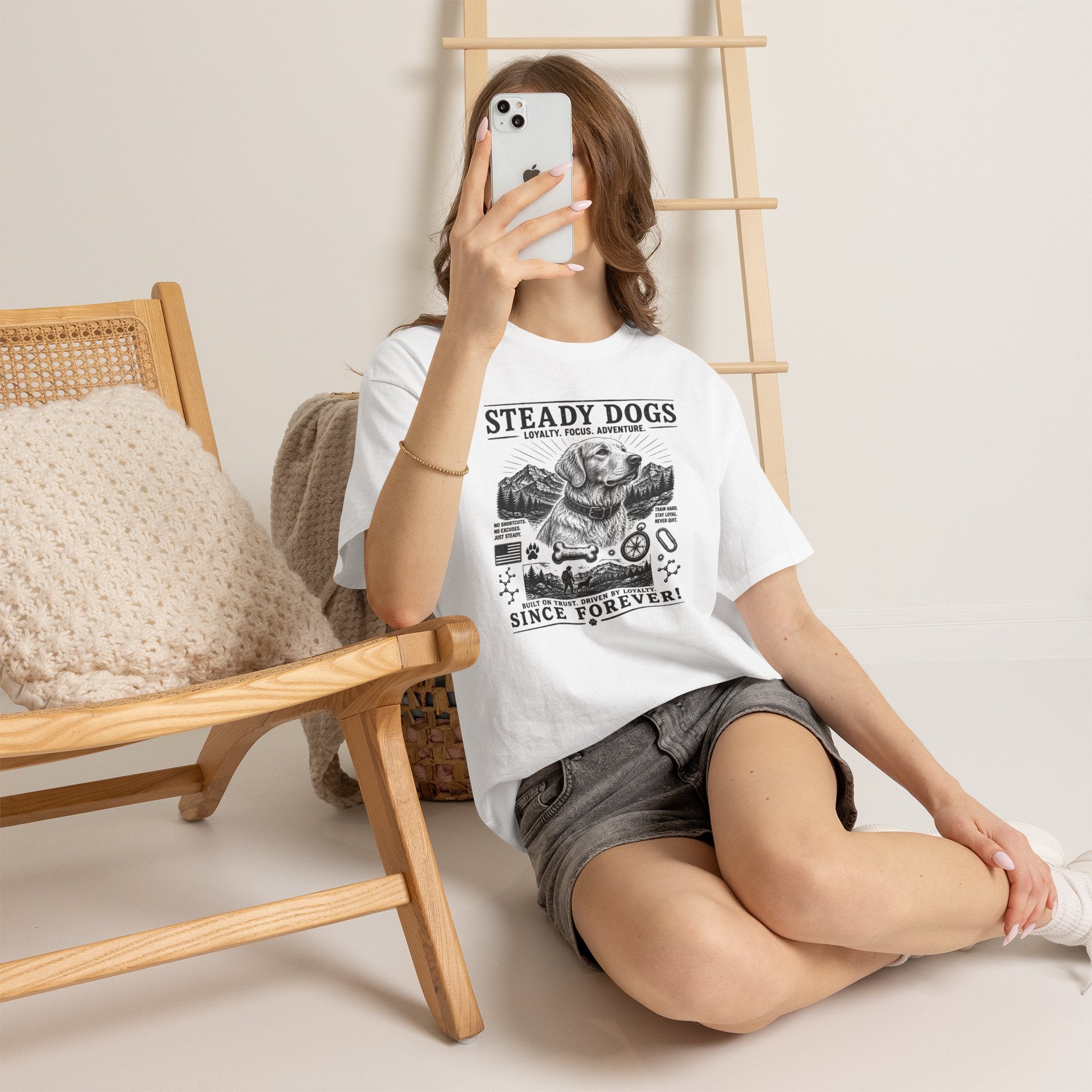 Steady Dogs Vintage Graphic Tee - "Steady Dogs Since Forever" Adventure Dog T-Shirt